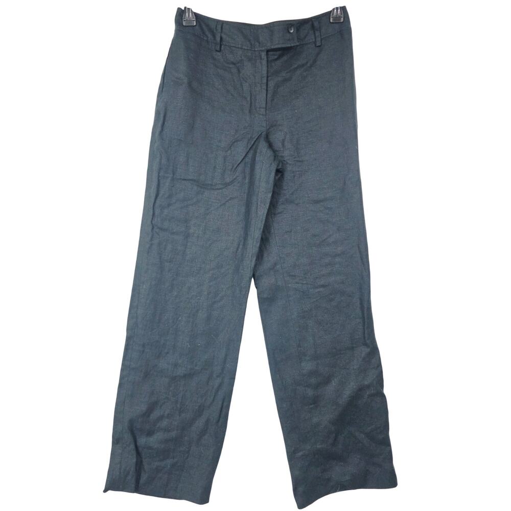 Rafaella charcoal gray black linen trouser pants 8 Coastal Grandma Quiet Luxury